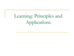 CH 9 learning principles and applications