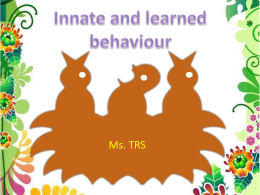 E3 Innate and learned behaviour trs