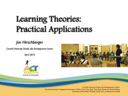 Learning Theories: Practical Applications