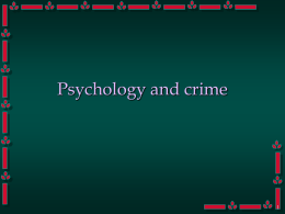 Psychology and crime - Southeast Missouri State University