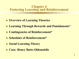 Slides: Chapter 4: Larning and Reinforcement