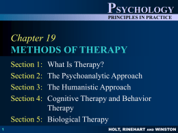 CHAPTER 19 METHODS OF THERAPY