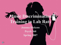 Music Discrimination Training in Lab Rats