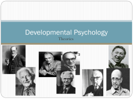 Developmental Psychology - David Sedghi's Home Page