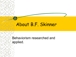 Behaviorism - Bethel University