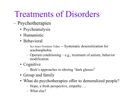 Treatments of Anxiety Disorders