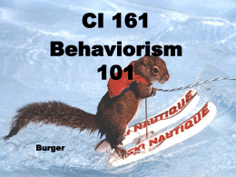 Behaviorism 101 for Math Teachers