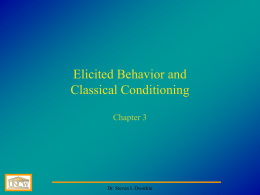 Elicited Behavior and Classical Conditioning