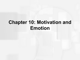 Chapter 10 - Motivation and Emotion