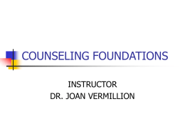 COUNSELING FOUNDATIONS