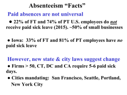 ABSENTEEISM COSTS (19 Figures)