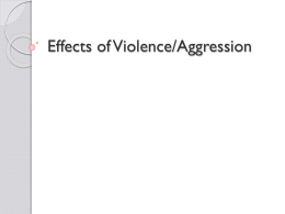Effects of Violence/Aggression