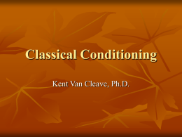 Classical Conditioning - Mr. Saunders` Science