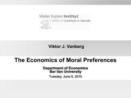 The Economics of Moral Preferences
