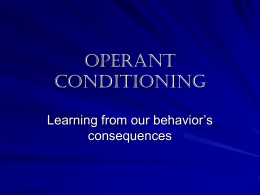 Operant Conditioning 1