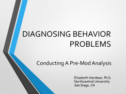 diagnosing behavior problems