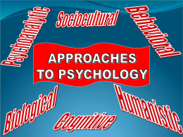 Approaches to Psychology presentation