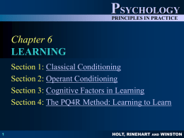CHAPTER 6: LEARNING
