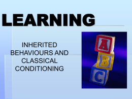Learning slide show- classical conditioning