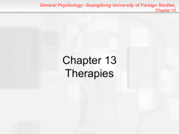 Chapter 13: Therapies