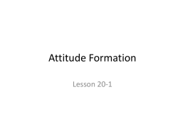 Attitude Formation - Freeman Public Schools