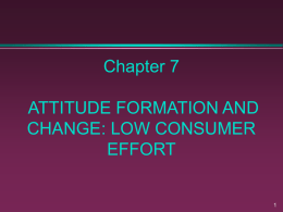 Chapter 6 ATTITUDE FORMATION AND CHANGE