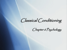 Classical Conditioning PPT