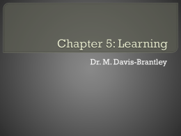 Chapter 5: Learning - MDC Faculty Home Pages