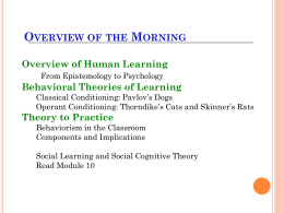 learning by operant conditioning