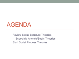 Social Process I (Learning)