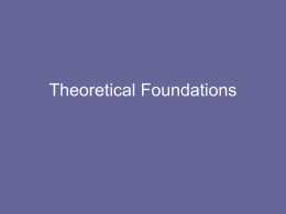 Theoretical Foundations - Seattle Central College