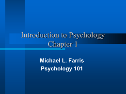 Psych 101 - Chap 1