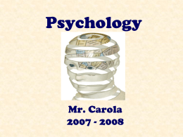Psychology Course Outline Powerpoint