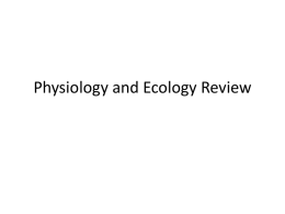 Physiology, Ecology Review