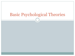 Basic Theories psychological theories outline