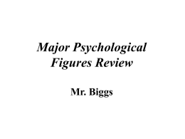 Major Figures Review