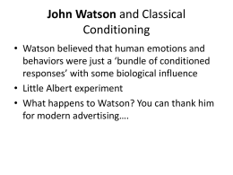 watson skinner and operant conditioningx
