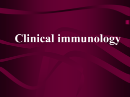 17. Clinical immunology