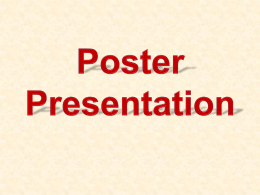 poster presentations - Newcastle University