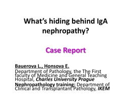 What`s hiding behind IgA nephropathy?