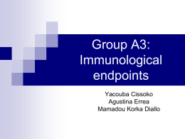 Immunological endpoints for preclinical studies