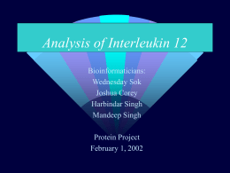 Analysis of Interleukin 12 - California State University