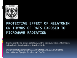 Protective effect of melatonin on thymus of rats exposed