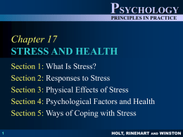 CHAPTER 17: STRESS AND HEALTH