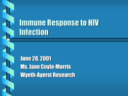 Immune Response to HIV Infection