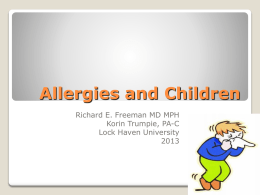 Allergic Diseases - Lock Haven University of Pennsylvania