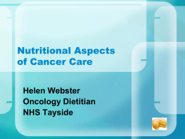 Nutrition for Oncology Patients