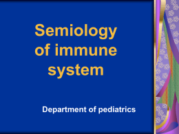 Semiologia Sistemlui Imun