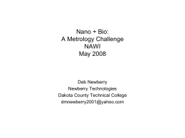 Nano + Bio: A Metrology Challenge