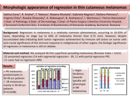 Morphologic appearance of regression in thin cutaneous